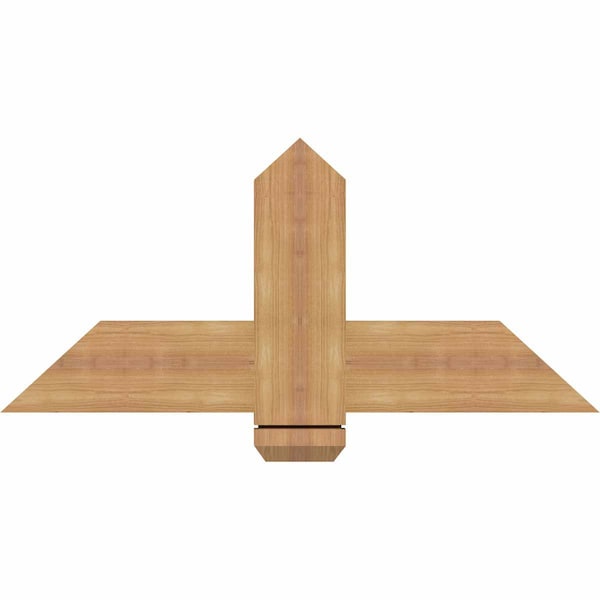Ekena Millwork Eugene Smooth Timber Gable Bracket, Western Red Cedar, 36"W x 16"H x 1 1/2"D x 5 1/2"F, 11/12 Pitch GBW036X16X0206EUG00SWR - main
